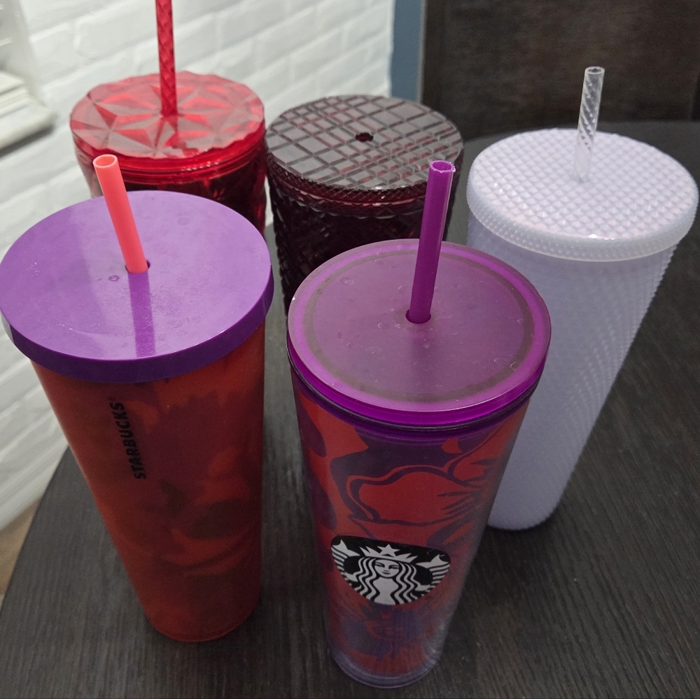 Starbucks Red and Purple Tumbler Set